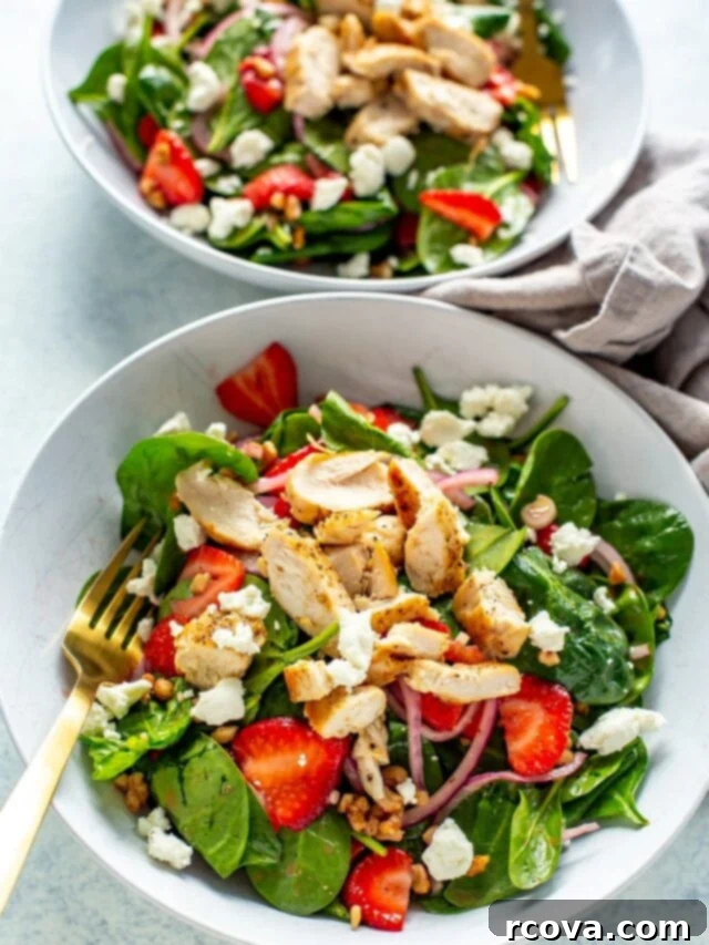 Vibrant Strawberry Spinach Chicken Salad 1 featured 41448