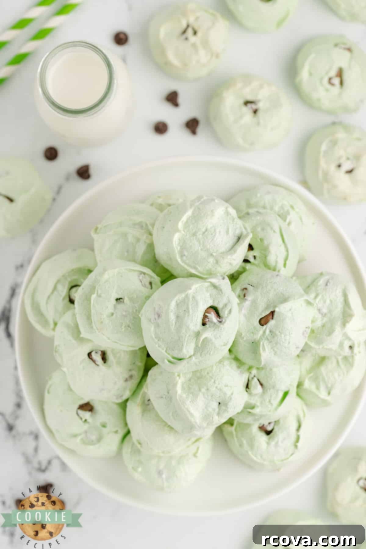 Cool Mint Chocolate Chip Meringue Clouds 1 featured 45511