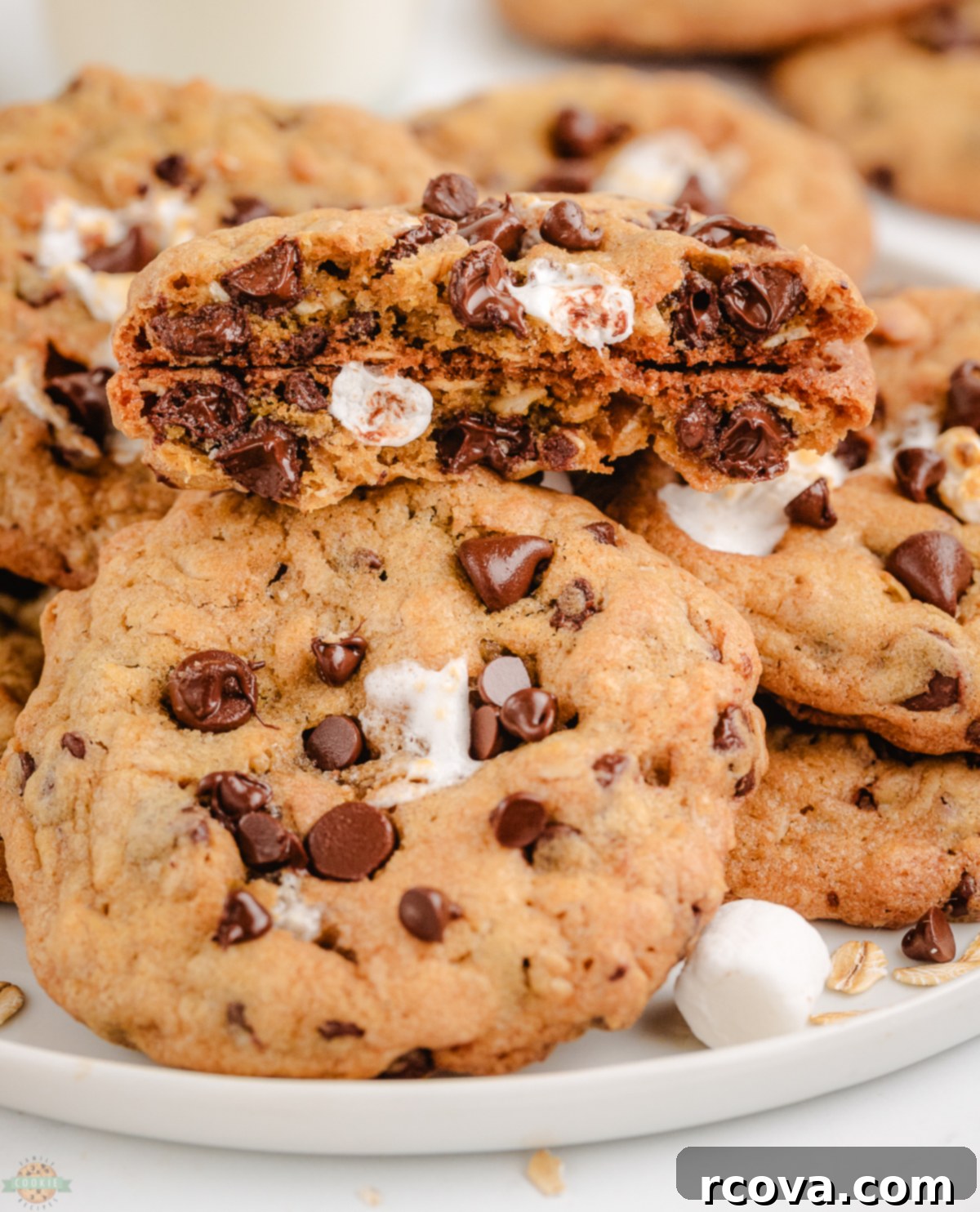 S'mores-Inspired Oatmeal Chocolate Chip Cookies 1 featured 47435