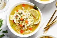 Easy One Pot Lemon Chicken Orzo Soup