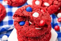 Patriotic Red Velvet 4th of July Cookies