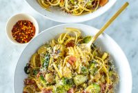 Bacon Brussels Sprouts Creamy Pasta