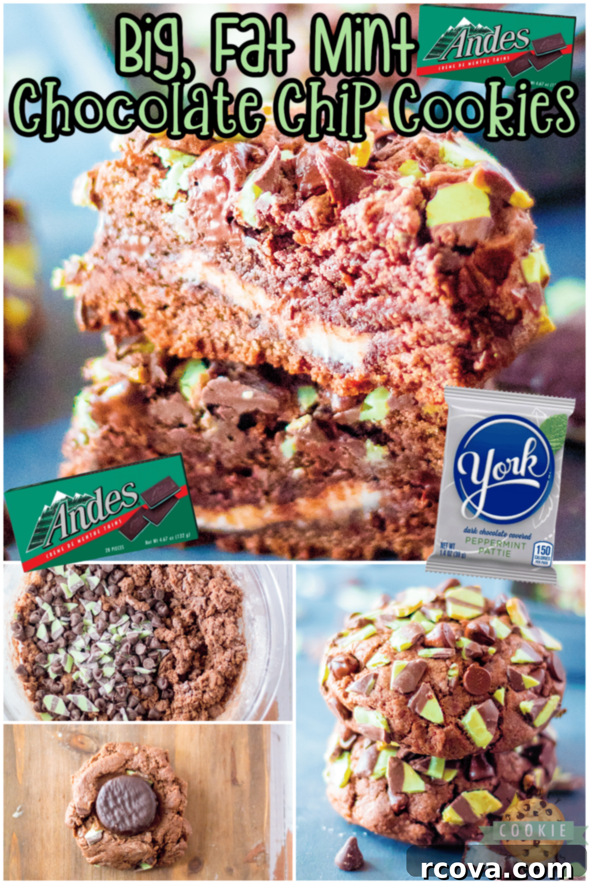 Giant Chewy Mint Chocolate Chip Cookies 1 featured 5678