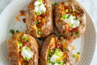 The Ultimate Fully Loaded Air Fryer Baked Potato