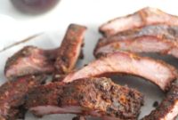 Sticky Sweet Blueberry Maple BBQ Ribs