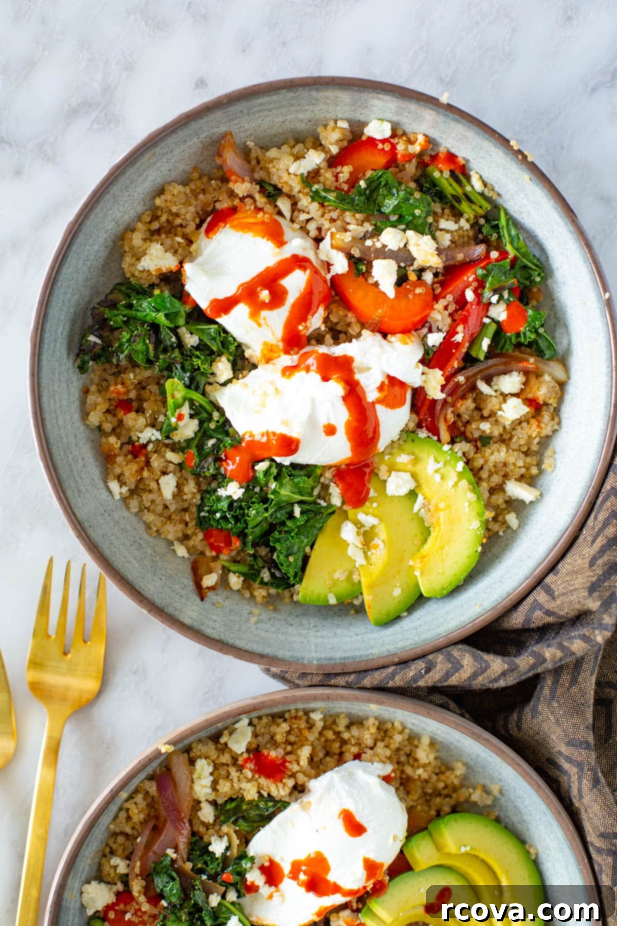 Hearty Savory Quinoa Breakfast Bowl 1 featured 74254