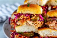 No-Fuss BBQ Chicken Sliders