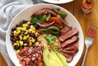 Southwest Steak Quinoa Burrito Bowl