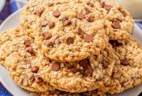 Chewy Banana Chocolate Chip Oatmeal Cookies
