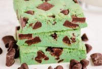 Refreshing Mint Chocolate Chip Cookie Bars