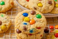 Chewy Peanut Butter Oatmeal M&M Bliss