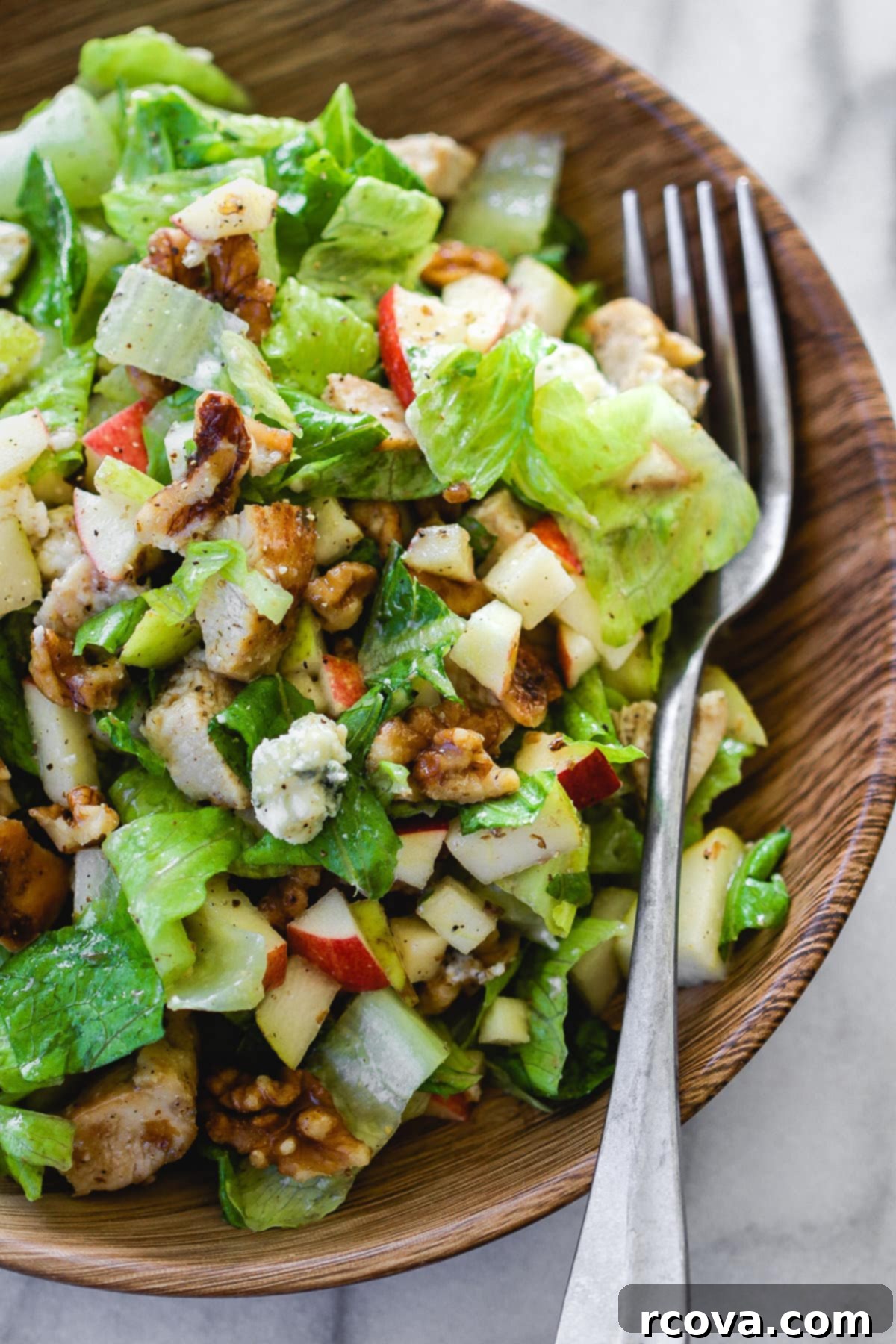 Crisp Harvest Chicken Salad with Pear Apple Blue Cheese 1 featured 9990