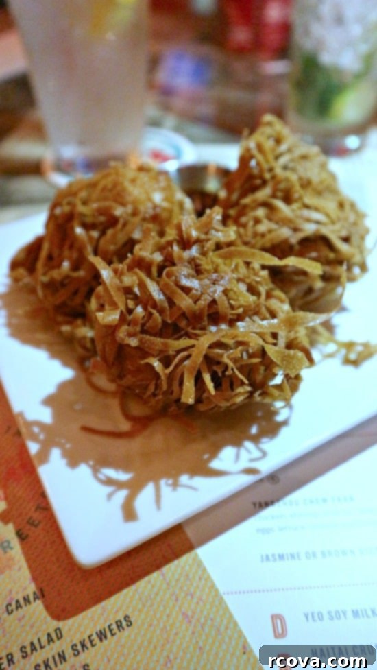 Hawkers St. Petersburg Vibrant Asian Street Food Scene 7 Close-up of Dim Sum Crunchy Balls, shrimp rolled in rice noodles and fried