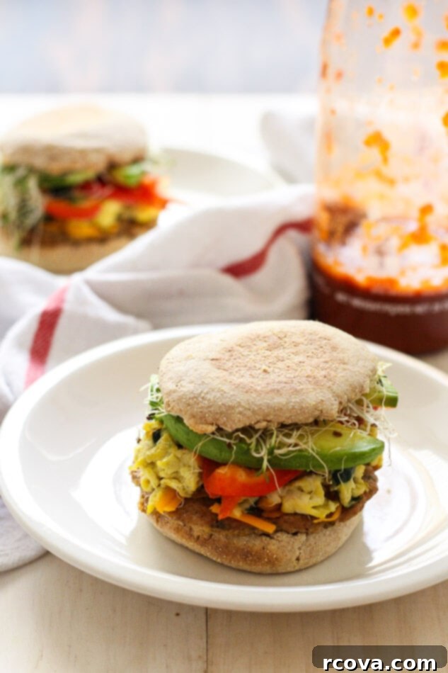 Turkey Sausage Sunrise Sandwiches 2 Close-up of a delicious, freezer-friendly turkey sausage breakfast sandwich, ready to eat or store.