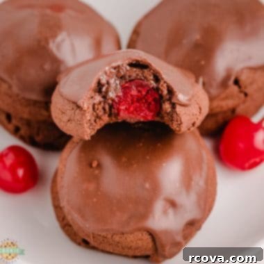 Decadent Double Chocolate Cherry Cookies 9 double chocolate cherry cookies
