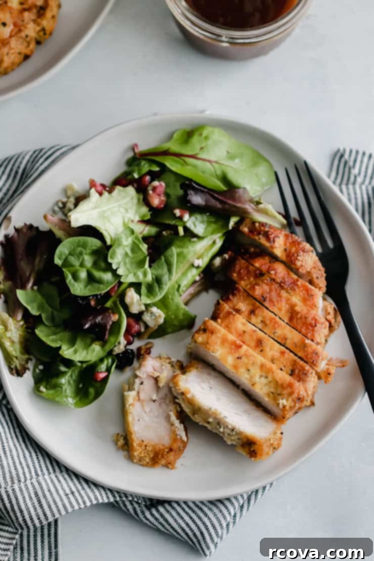 Crispy Gluten-Free Air-Fried Pork Chops 2 Almond Breaded Pork Chops in the air fryer