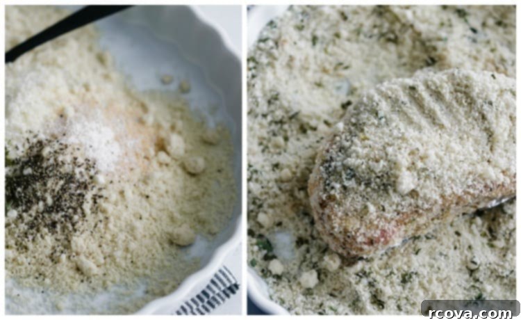 Crispy Gluten-Free Air-Fried Pork Chops 3 Breaded Pork Chops using almond flour