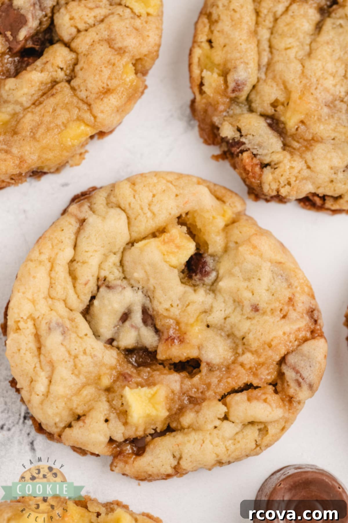Irresistible Caramel Apple Cake Mix Cookies 11 Caramel Apple Cake Mix Cookies arranged artfully on a light wooden board, ready for serving.