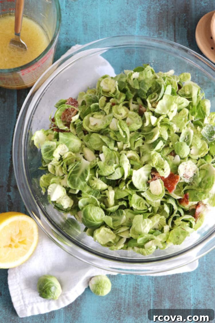 Golden Shallot & Smoky Bacon Brussels Sprouts Salad 3 Close-up of crispy bacon and shallots ready for the salad