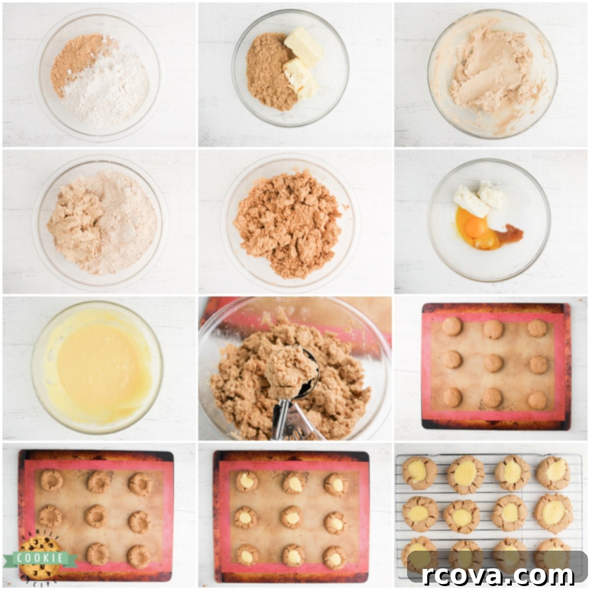 Cheesecake Stuffed Cookies 5 Step by step instructions on how to make Cheesecake Cookies