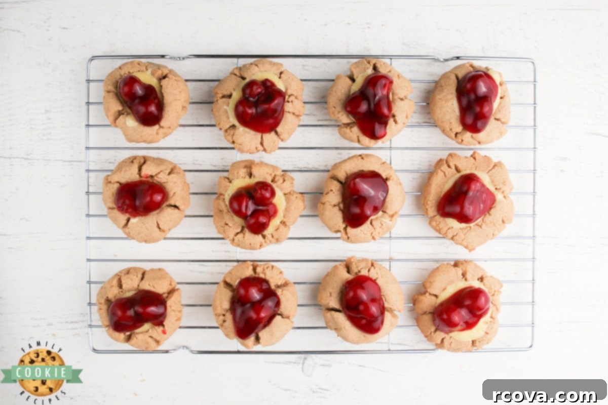 Cheesecake Stuffed Cookies 6 Cheesecake Cookies are graham cracker cookies baked with a simple cheesecake filling and topped with your favorite fruit or pie filling.