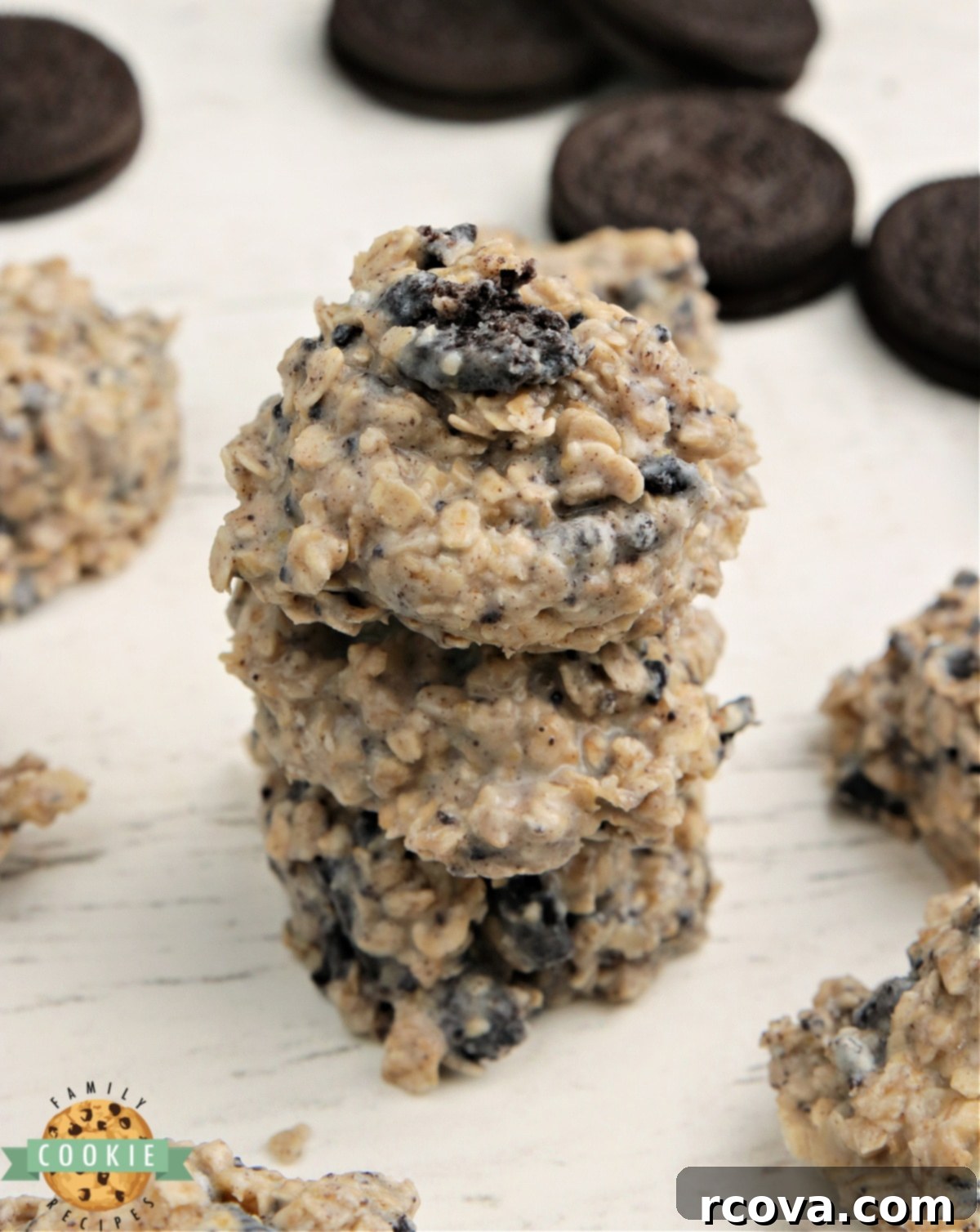 No-Bake Oreo Delights 9 Assortment of No Bake Oreo Cookies on a tray, ready to be served or stored.