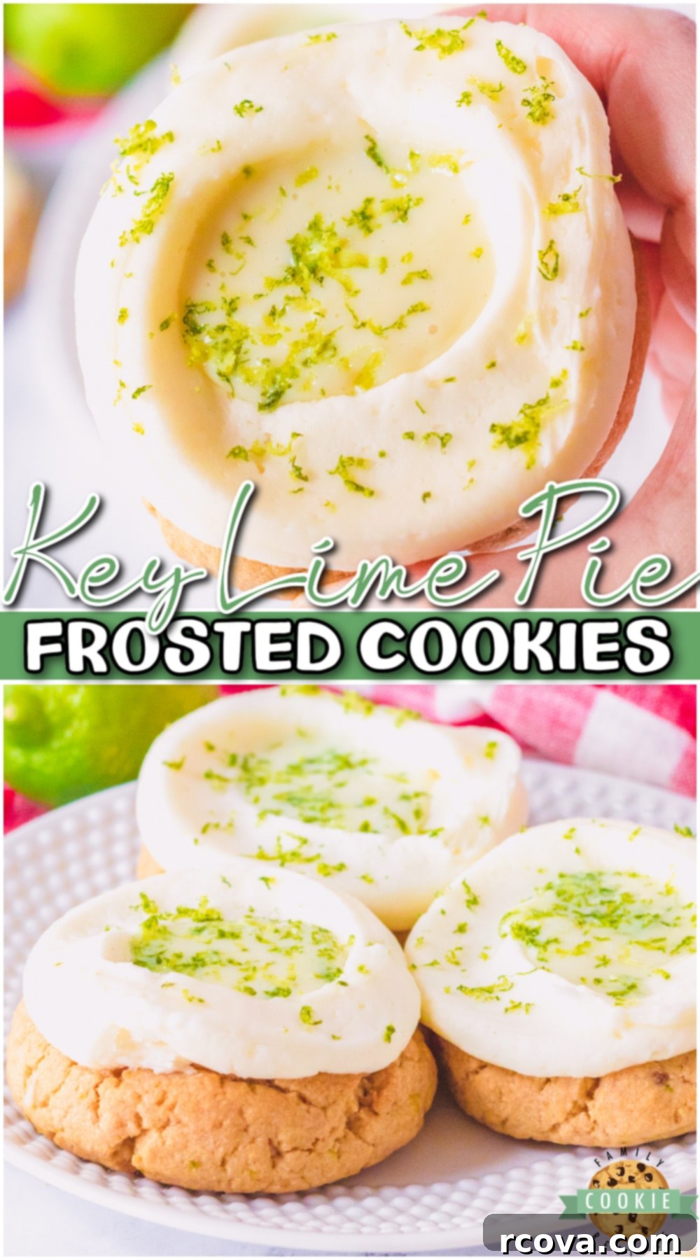 Key Lime Pie Cookie Delights 13 Key lime pie cookies made with a sugar cookie base & topped with key lime filling and a lime buttercream! Tangy, sweet lime cookies that are perfect for summer.