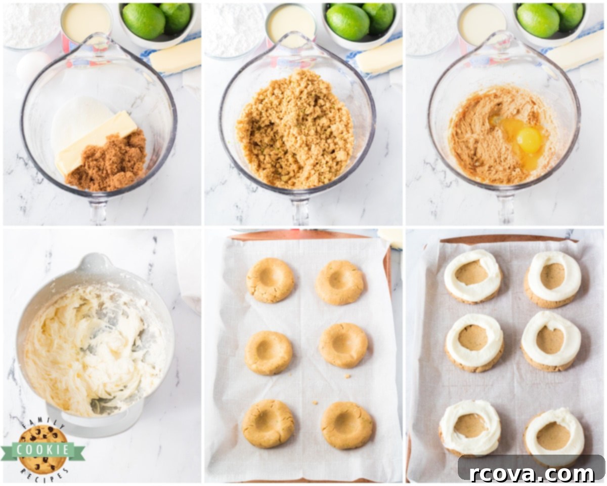 Key Lime Pie Cookie Delights 6 how to make key lime pie jumbo cookies, step-by-step image collage