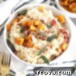 Creamy Butternut Risotto with Crispy Bacon and Aromatic Sage 5 Butternut Squash Risotto with Bacon and Crispy Sage