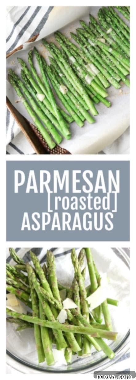 Crispy Parmesan Asparagus Spears 7 Parmesan Roasted Asparagus recipe pin for Pinterest