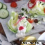 Vibrant Greek Wedge with Tangy Tzatziki Vinaigrette 5 Greek Wedge Salad with a Tzatziki Vinaigrette