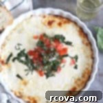 Irresistible Oven-Baked Creamy Mozzarella Dip 6 Creamy Mozzarella Dip with Burrata and Basil