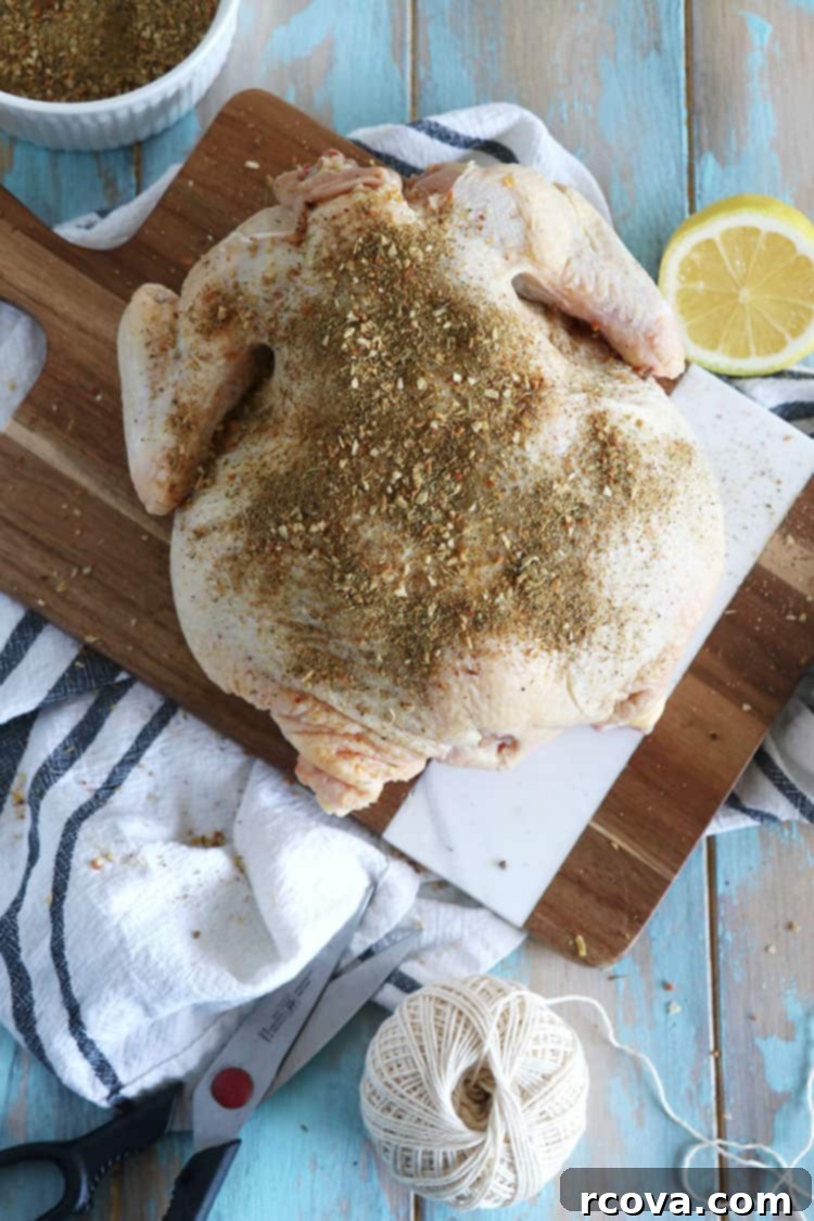 How to Cook a Tender Whole Chicken in Your Instant Pot in 45 Minutes 3 Close-up of a perfectly seasoned whole chicken breast, ready for the Instant Pot.