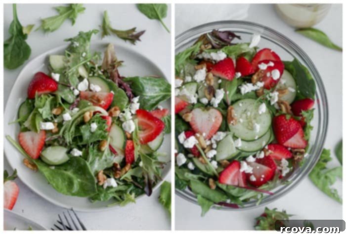 Sweet and Zesty Strawberry Spring Salad with Sugar-Free Dijon 5 ingredients for sugar free dijon vinaigrette