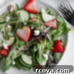 Sweet and Zesty Strawberry Spring Salad with Sugar-Free Dijon 7 strawberry spring mix salad