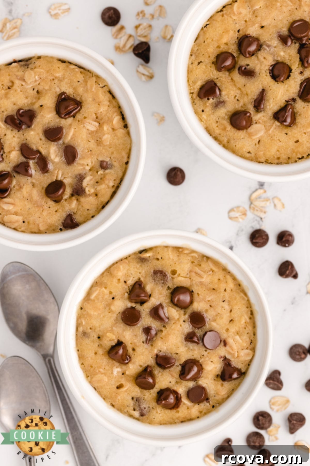 Easy Microwave Oatmeal Chocolate Chip Cookies 10 Soft and chewy Microwave Oatmeal Chocolate Chip Cookies, perfect for a quick and easy dessert.