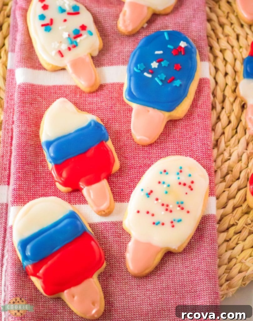 Colorful Cookie Pops 2 cut out popsicle cookies