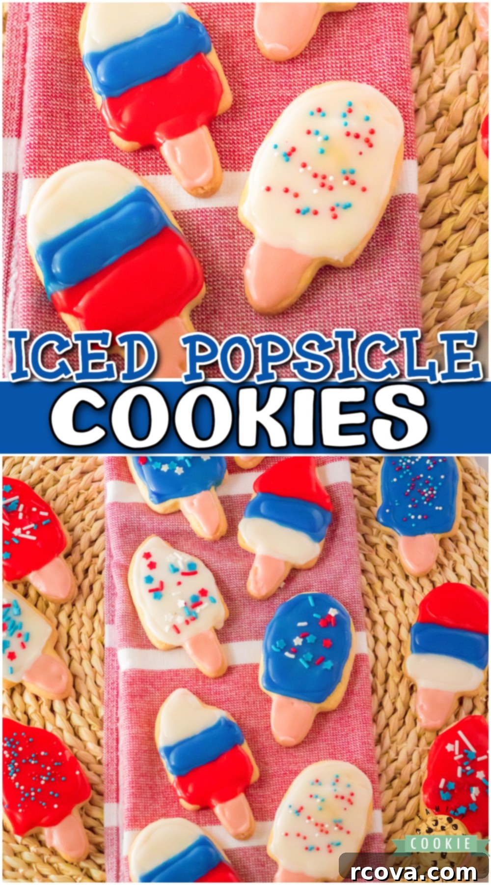 Colorful Cookie Pops 13 Popsicle Sugar Cookies are fun & tasty summer treat! Homemade sugar cookies cut into popsicle shapes & topped with royal icing everyone loves!