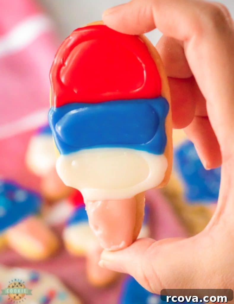 Colorful Cookie Pops 3 cute ice cream cone cookies