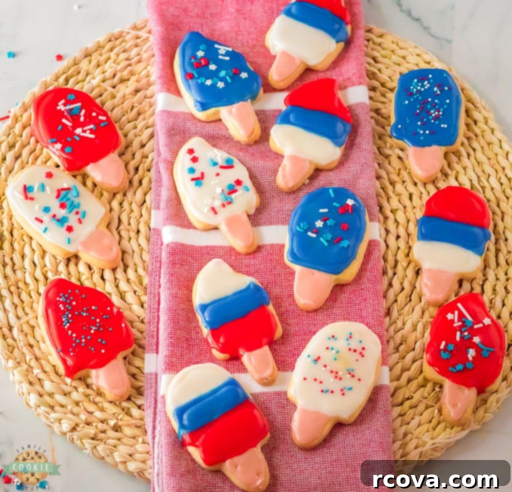Colorful Cookie Pops 4 popsicle cookies