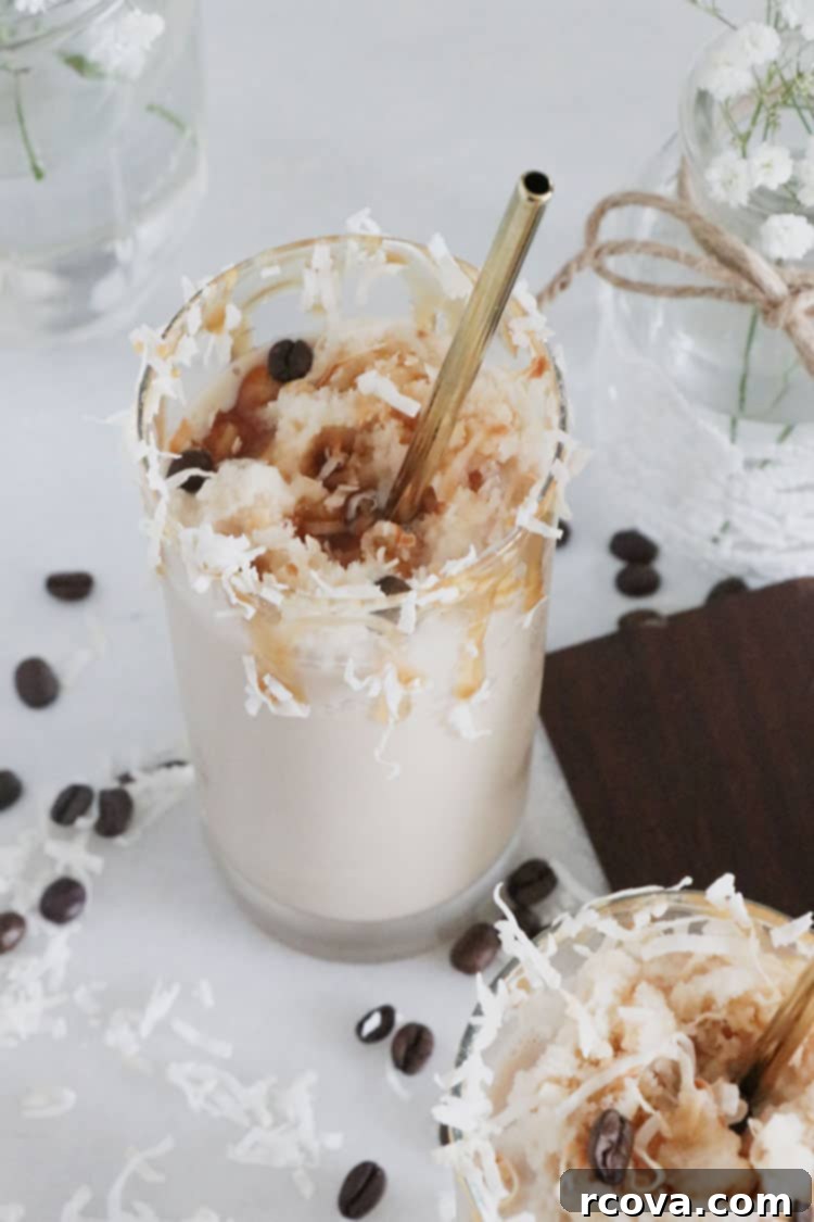 Island Caramel Coffee Freeze 5 Frozen Caramel and Coconut Blended Coffee