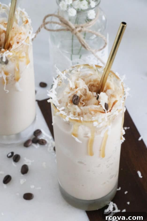 Island Caramel Coffee Freeze 7 Frozen Caramel and Coconut Blended Coffee