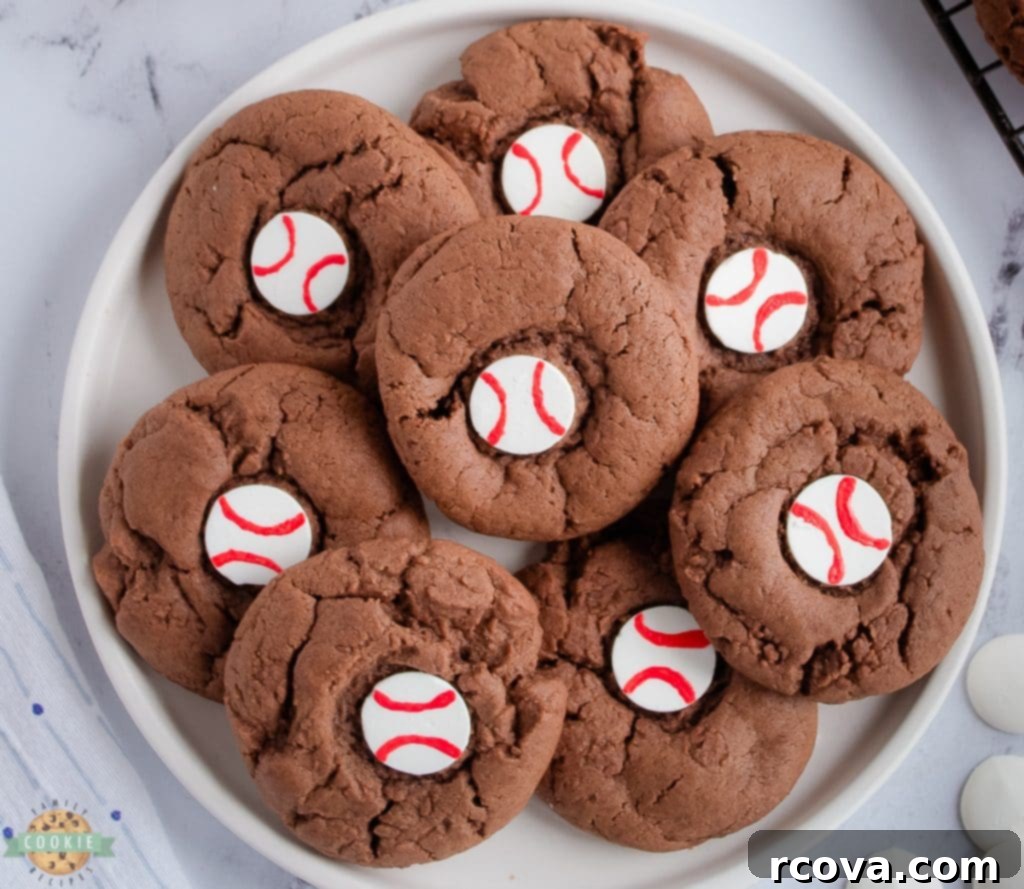 Home Run Chocolate Baseball Cookies 2 baseball cookies