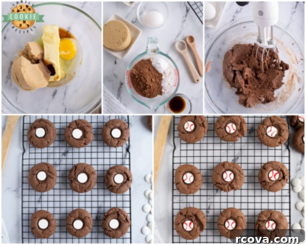 Home Run Chocolate Baseball Cookies 5 how to make baseball cookies