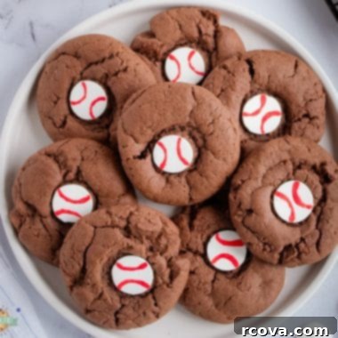 Home Run Chocolate Baseball Cookies 8 baseball cookies