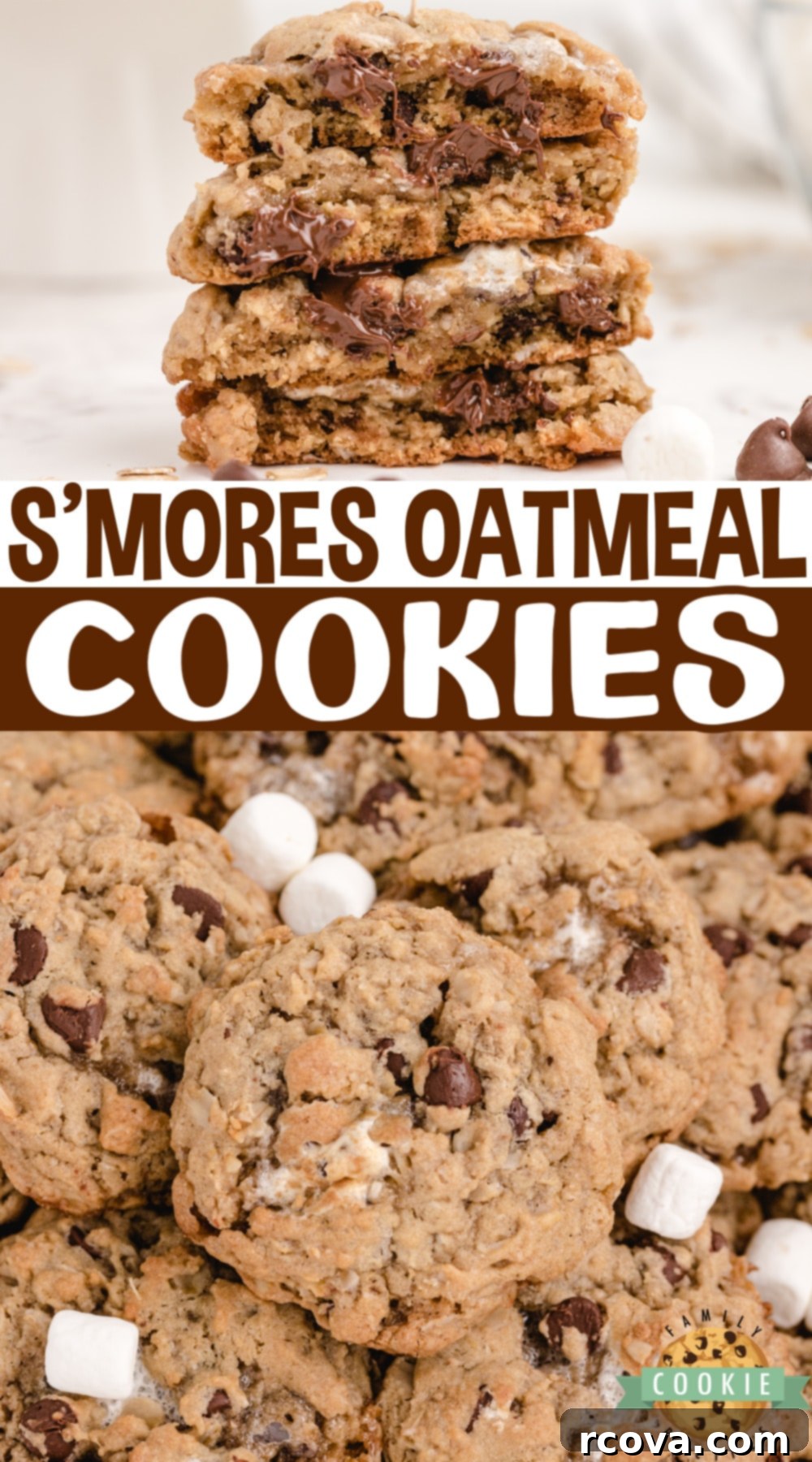 Toasted Marshmallow Oat Delights 11 A large batch of S'mores Oatmeal Cookies Cooling on a rack, ready to be enjoyed.
