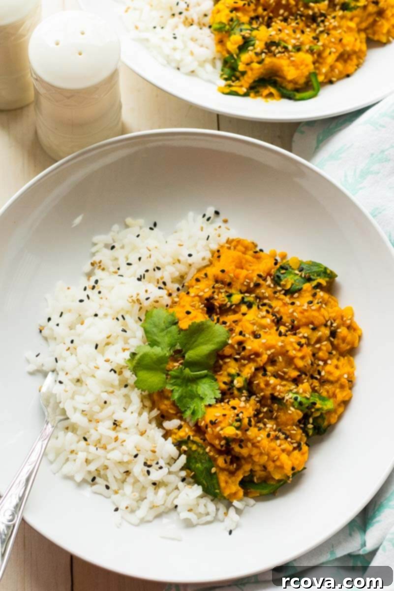 Velvety Slow Cooker Lentil Curry 5 Butternut-Squash-Dal-Red-Lentils