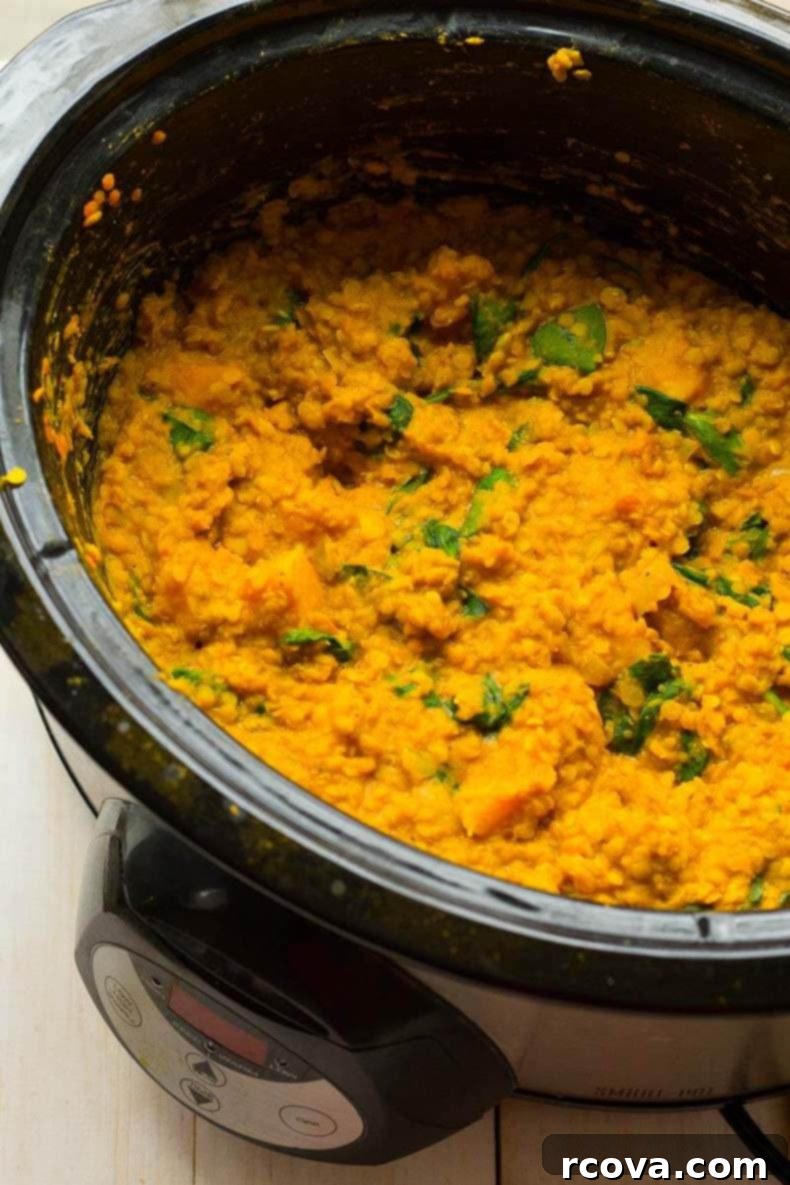 Velvety Slow Cooker Lentil Curry 6 Butternut-Squash-Dal-Red-Lentils