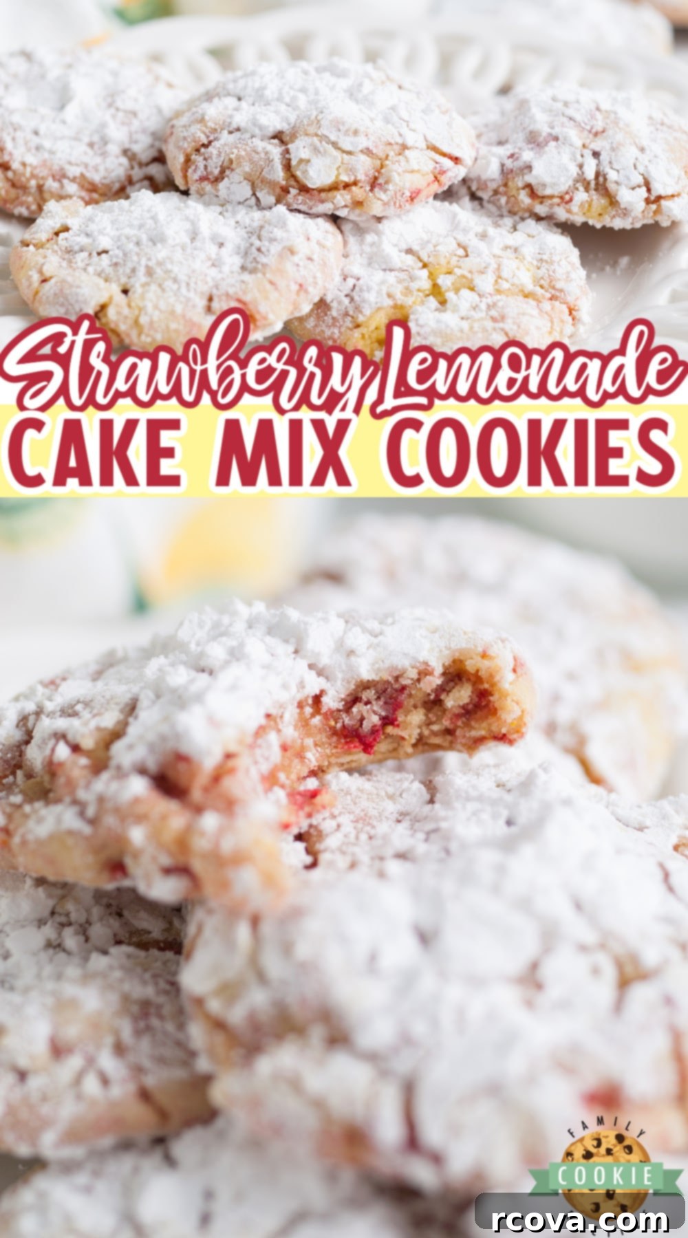 Lemon-Berry Bliss Cake Mix Cookies 11 Strawberry Lemonade Cake Mix Cookies made with a lemon cake mix and freeze dried strawberries. Only 5 ingredients to make these soft crinkle cookies that are the perfect balance of tart and sweet.