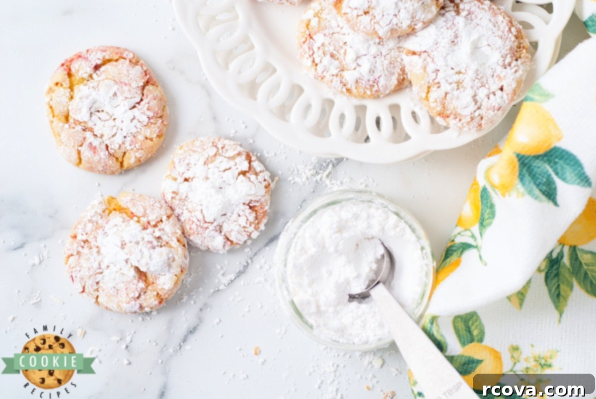 Lemon-Berry Bliss Cake Mix Cookies 10 Strawberry Lemonade Cake Mix Cookies made with a lemon cake mix and freeze dried strawberries. Only 5 ingredients to make these soft crinkle cookies that are the perfect balance of tart and sweet.